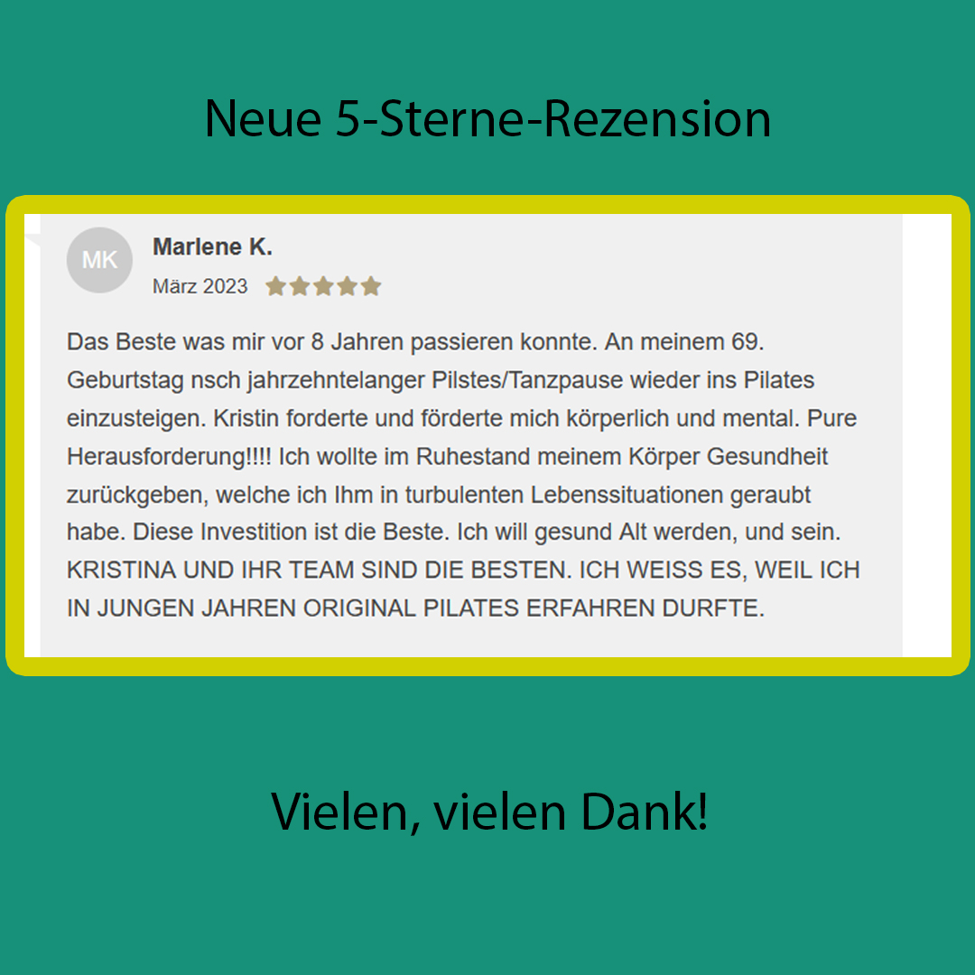 Neue 5 Sterne Rezension für uns!